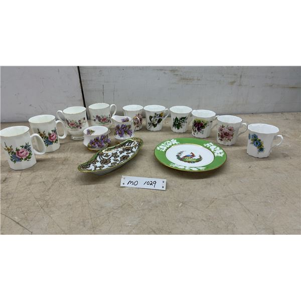 Spode Copeland's China England Floral Mugs, Decorative Pheasant Plate, and More