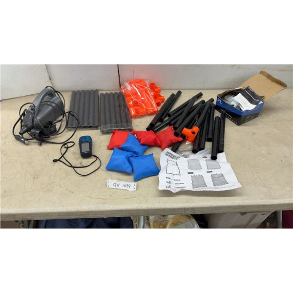 Woods Airlift Electric Air Pump with 12-Volt Car Adapter, Corn Hole and AC Power Plug