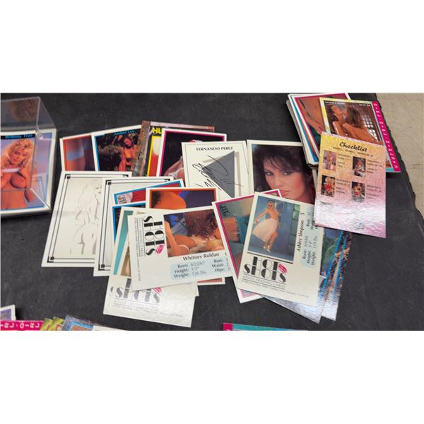 Vintage 1990s Adult Nude Trading Cards Lot: Hustler, Hot Shots, Centerfold, Slicks, and More