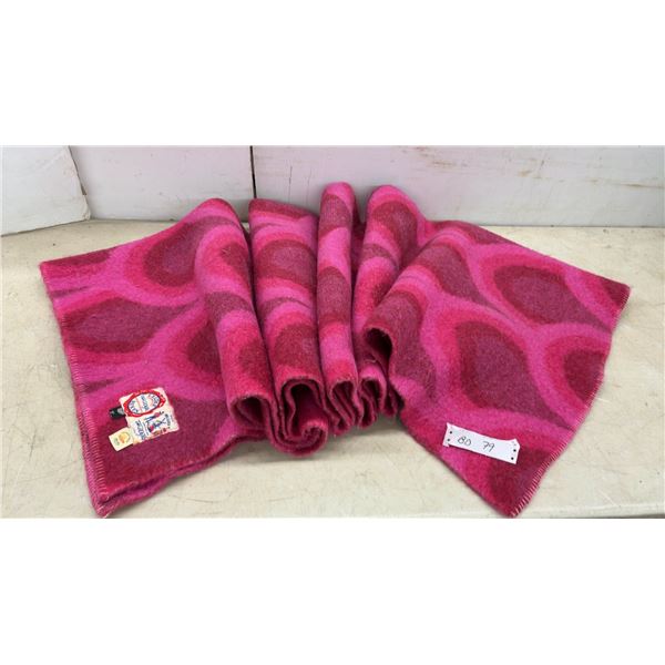 Vintage Mid-Century Leidsche Van Wijk Deken Pure Virgin Wool Blanket, Holland Made, Excellent