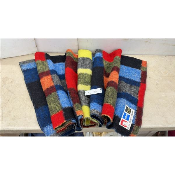 Vintage Mid-Century Didas Deken Pure Virgin Wool Blanket, Made in Holland, Multicolor Plaid