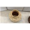 Image 5 : Three Handmade Indigenous Baskets: Coiled Pot, Lidded Round, and Twig-Style Open Basket