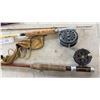 Image 2 : Four Vintage Rods and Reels, 2 SpinnersIncluding Pflueger, Abumatic, Summit, 2 Fly Fishing Rods &