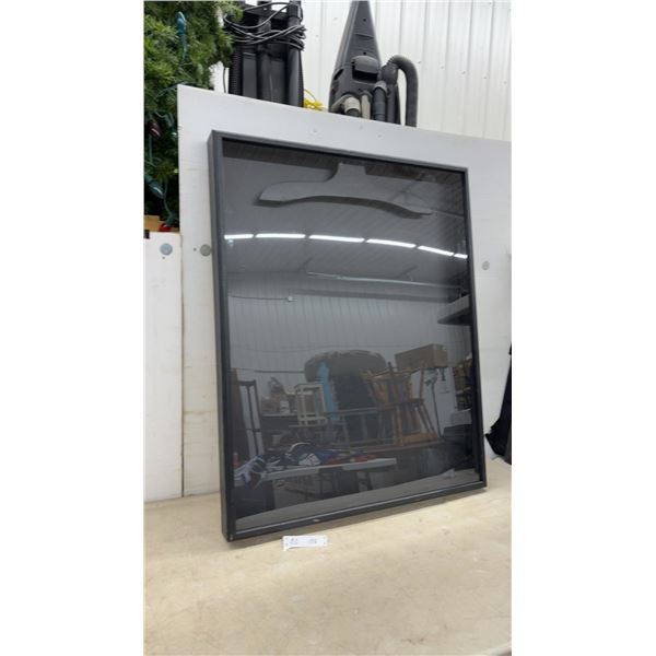 Large Jersey Display Case Shadow Box with Built-In Hanger, 32 x 40", Black Frame