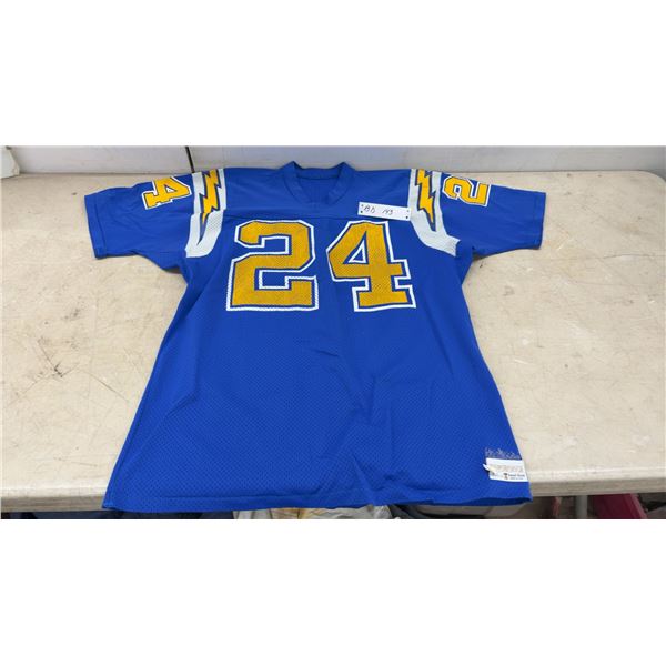Vintage 1980s Sand-Knit San Diego Chargers #24 Men's Large Football Jersey