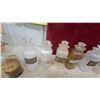 Image 4 : Collection of Vintage Apothecary Jars with Ground Glass Stoppers and Chemical Labels 15x