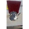 Image 1 : Cast Iron Farm Bell, USA No. 2, with Yoke and Crank Handle 14" Diameter at Base