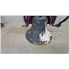 Image 3 : Cast Iron Farm Bell, USA No. 2, with Yoke and Crank Handle 14" Diameter at Base