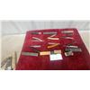 Image 1 : Collection of Vintage Straight Razors with Original Cases, Various Styles and Handle 6x