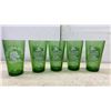 Image 6 : 5 Rolling Rock Extra Pale Beer Glasses, Art Glass Vase, Red Wavy Bowls