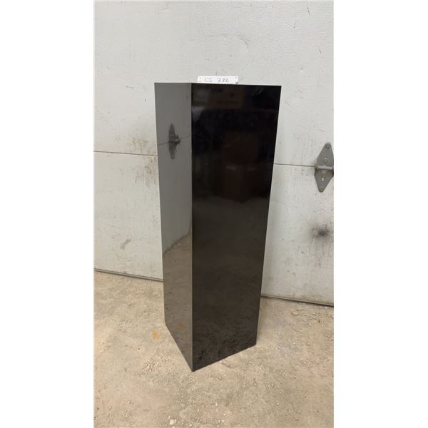 Black High-Gloss Tapered Display Pedestal, 36 x 10 1/2 x 19 1/2"