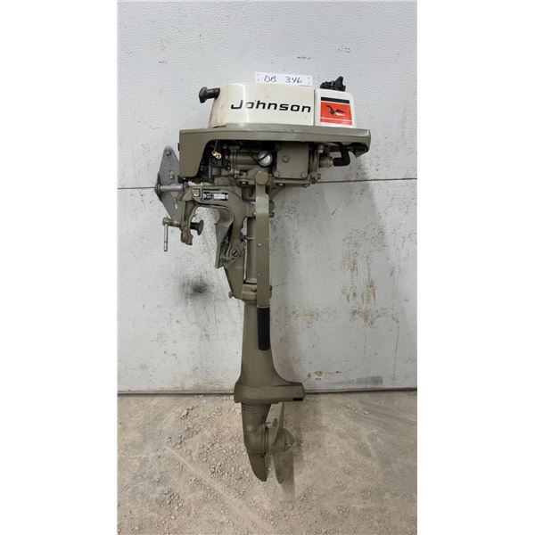 Johnson 2 HP Outboard Motor, Model 2R73, Rope Start, Three-Blade Propeller, Circa 1973