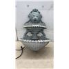 Image 1 : Two-Tier Lion Head Water Fountain, 29" High