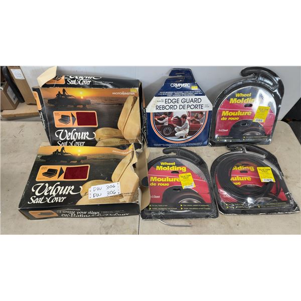 MotoMaster Velour Seat Covers, CrilaPlastic Edge Guard, StyleGuard Wheel Molding, and More