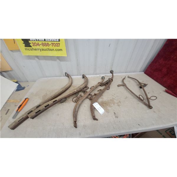 Vintage Metal Horse Hames and Assorted Harness Hardware