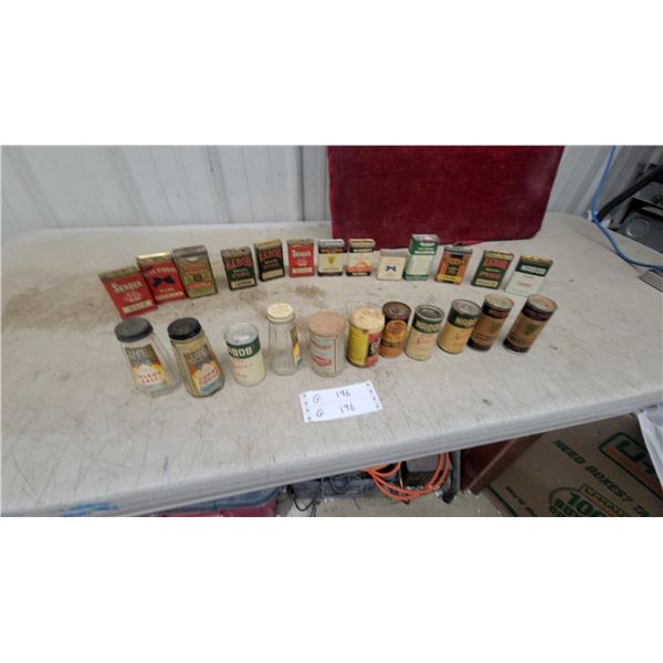 Collection of Vintage Spice Tins: Nabob, Blue Ribbon, Servu, Rawleigh's, and More