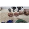 Image 3 : Indiana Glass Lorelei Bowls, Fenton Black Amethyst Vases, Green Divided Dishes, and More
