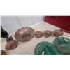 Image 4 : Indiana Glass Lorelei Bowls, Fenton Black Amethyst Vases, Green Divided Dishes, and More