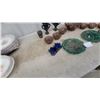 Image 6 : Indiana Glass Lorelei Bowls, Fenton Black Amethyst Vases, Green Divided Dishes, and More