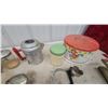 Image 2 : Vintage Kitchen Collectibles: Flour Sifter, Tin Canisters, Baking Pans, Cookie Cutters, and More