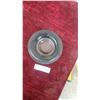 Image 1 : Firestone Tire-Shaped Promotional Ashtray with Embossed Glass Center Insert