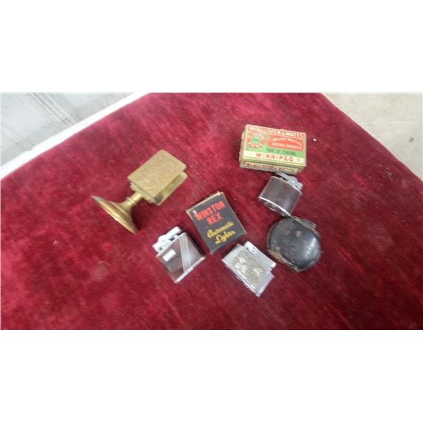 Winston Rex Automatic Lighter Match Holder, McAllister & Watts Tin, and More