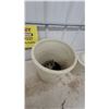 Image 3 : Medalta Potteries 8-Gallon Stoneware Crock with Crack and 2 Imperial Gallon Crock with Lid