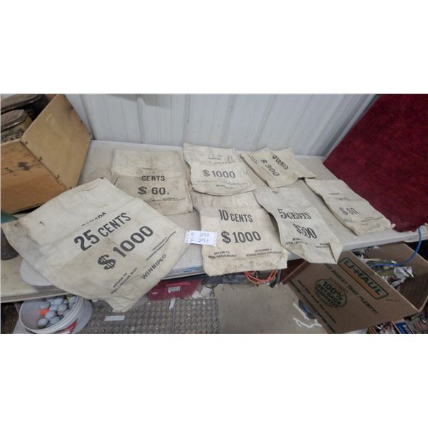 Collection of Royal Canadian Mint Coin Bags, Various Denominations, Winnipeg