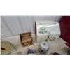 Image 2 : Vintage Kitchen Lot: Salter Scale, Kellogg's Corn Flakes Radio, Recipe Box, Bread Box, and More