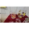 Image 2 : Cut Crystal Footed Serving Bowl, Vintage Decorated Glass Pitchers, Tumblers, and More