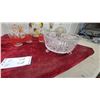 Image 6 : Cut Crystal Footed Serving Bowl, Vintage Decorated Glass Pitchers, Tumblers, and More
