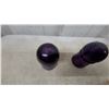 Image 2 : Pair of Antique Purpole Solarized Amethyst Glass Pin-Type Telegraph Insulators, Pre-1930s 1good