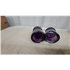 Image 4 : Pair of Antique Purpole Solarized Amethyst Glass Pin-Type Telegraph Insulators, Pre-1930s 1good