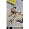 Image 5 : Vintage Cast Iron Breast Drill with, Trap, Pipe Wrench, and More