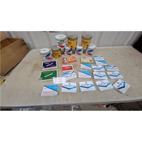 Vintage Player's, Macdonald's, Daily Mail, and Vogue Cigarette Tins and Packages and More
