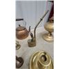 Image 5 : Brass Hookah Pipe, Brass Candlesticks, Copper Teapot, Iron Wall Sconce, and More