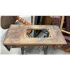 Image 10 : Singer Model 27 Treadle Sewing Machine with Cast Iron Base Cabinet & Raymond Sewing Cabinet