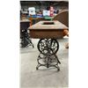 Image 11 : Singer Model 27 Treadle Sewing Machine with Cast Iron Base Cabinet & Raymond Sewing Cabinet