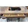 Image 14 : Singer Model 27 Treadle Sewing Machine with Cast Iron Base Cabinet & Raymond Sewing Cabinet