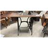 Image 4 : Singer Model 27 Treadle Sewing Machine with Cast Iron Base Cabinet & Raymond Sewing Cabinet