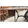 Image 5 : Singer Model 27 Treadle Sewing Machine with Cast Iron Base Cabinet & Raymond Sewing Cabinet