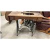 Image 8 : Singer Model 27 Treadle Sewing Machine with Cast Iron Base Cabinet & Raymond Sewing Cabinet