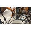 Image 9 : Singer Model 27 Treadle Sewing Machine with Cast Iron Base Cabinet & Raymond Sewing Cabinet
