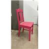 Image 3 : Lot of Three Wooden Chairs: Spindle-Back, Thonet-Style Bentwood, and Pink Slat-Back