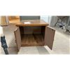 Image 6 : Beige Tufted Upholstered Bench with Turned Legs 48" Wide and Two-Door End Table