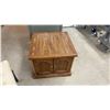 Image 8 : Beige Tufted Upholstered Bench with Turned Legs 48" Wide and Two-Door End Table