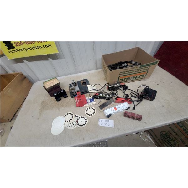 View-Master Viewer with Reels, HO Scale Model Train Cars,, and More