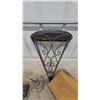 Image 2 : Wrought Iron Wall-Mount Demilune Shelf, Condiment Set Plus