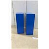 Image 2 : Pair of Blue Metal Multi-Drawer Small Parts Organizer Cabinets with Clear Plastic Drawers (1 Drawer