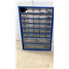 Image 3 : Pair of Blue Metal Multi-Drawer Small Parts Organizer Cabinets with Clear Plastic Drawers (1 Drawer